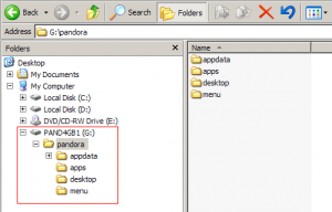 SD card folder structure